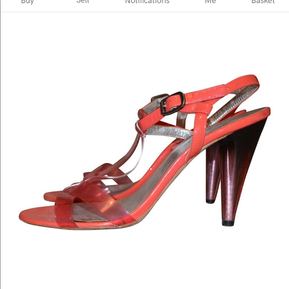 Pink patent Marc by MJ heeled sandals